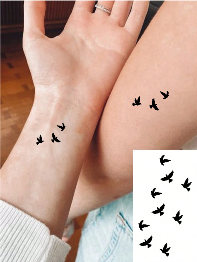 Tatouages temporaires d'oiseaux