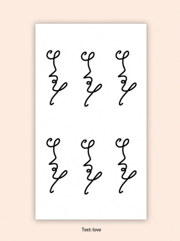 Tatouages temporaires 'Love'