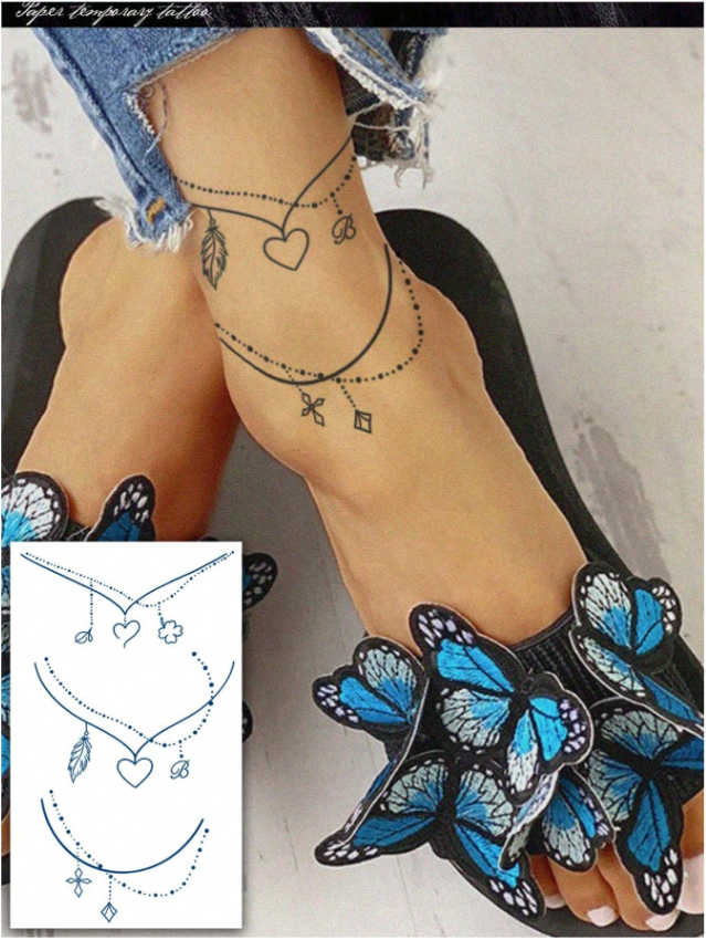Tatouages temporaires pour la cheville
