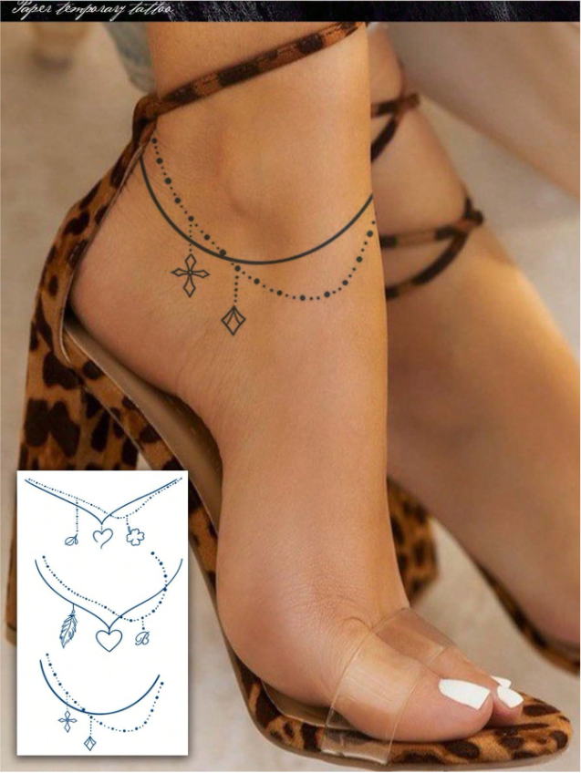 Tatouages temporaires pour la cheville