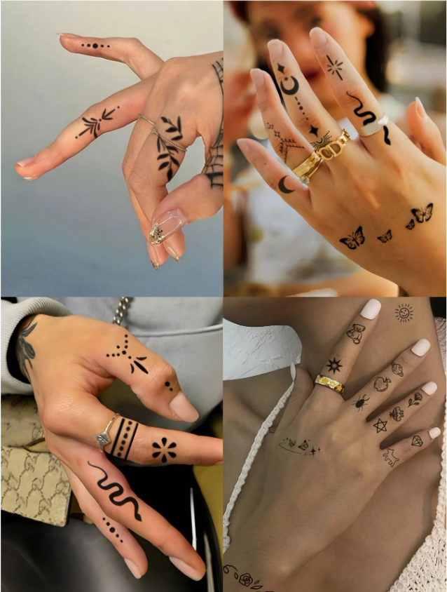 Planche de tatouages temporaires