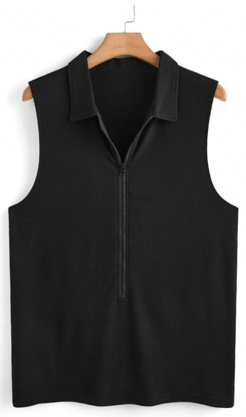 Gilet sans manches zippé