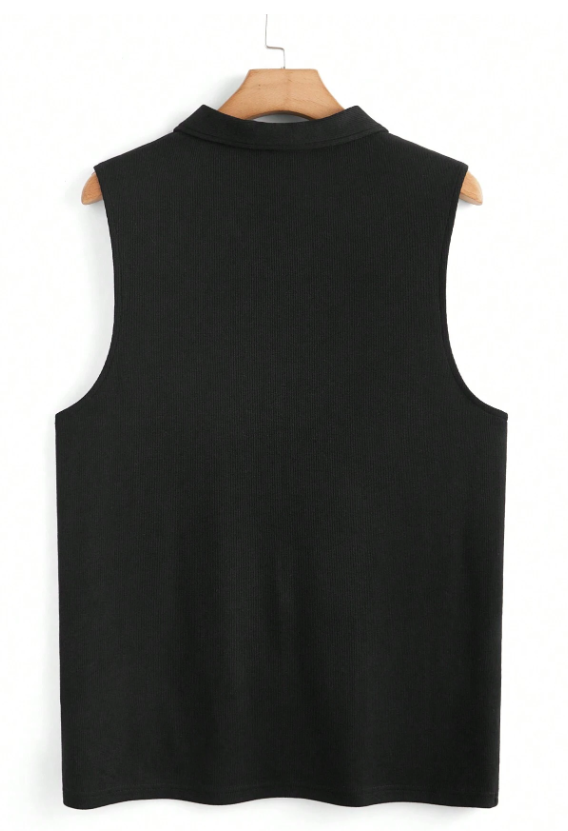Gilet sans manches zippé