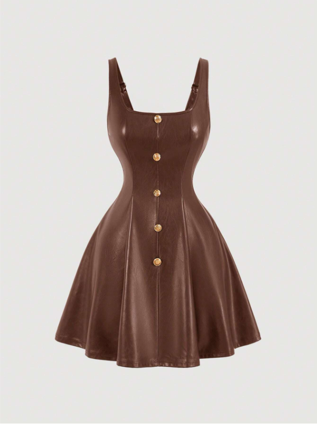 Robe en simili cuir