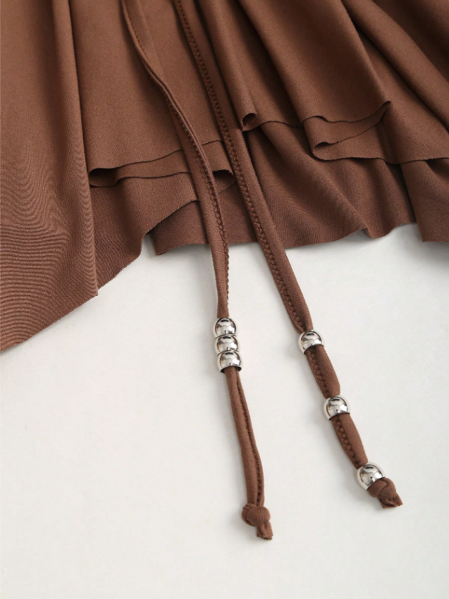 Robe asymétrique marron