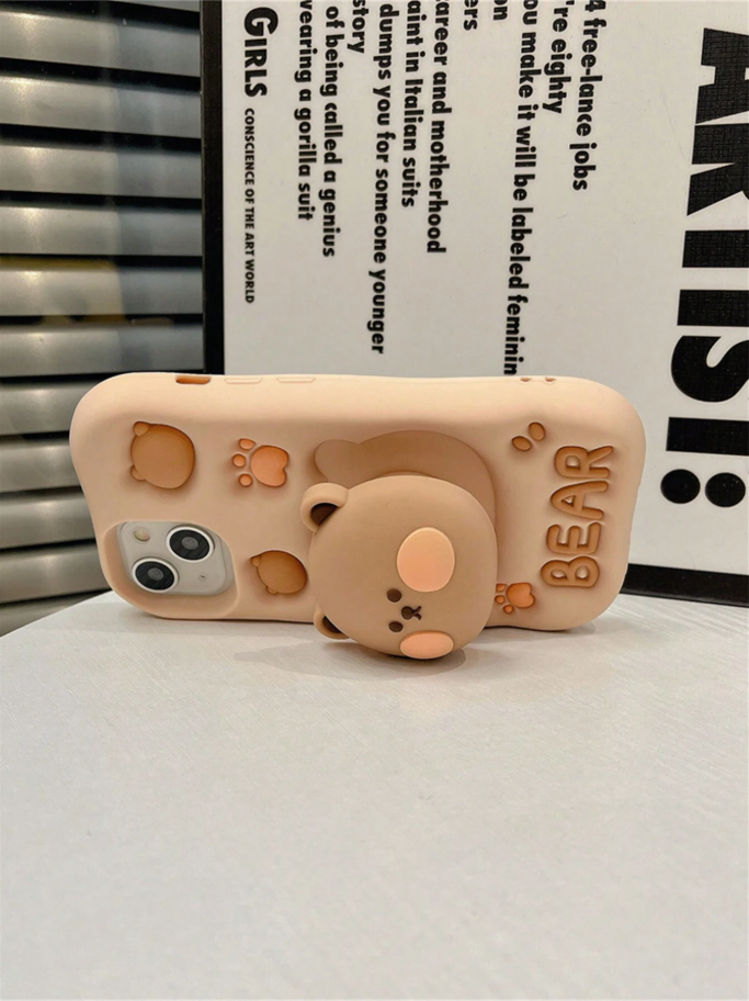 Coque de téléphone en silicone ourson