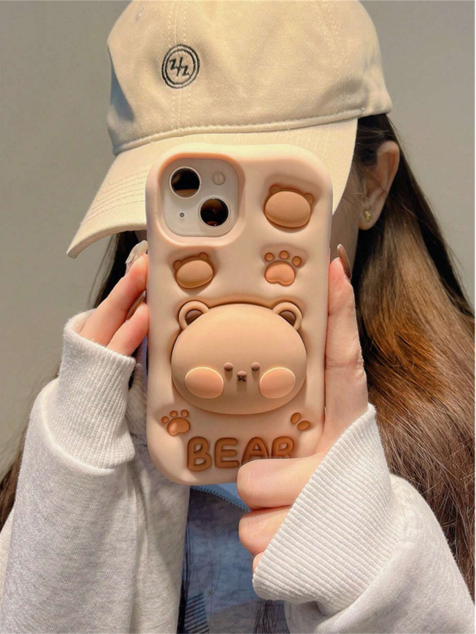 Coque de téléphone en silicone ourson