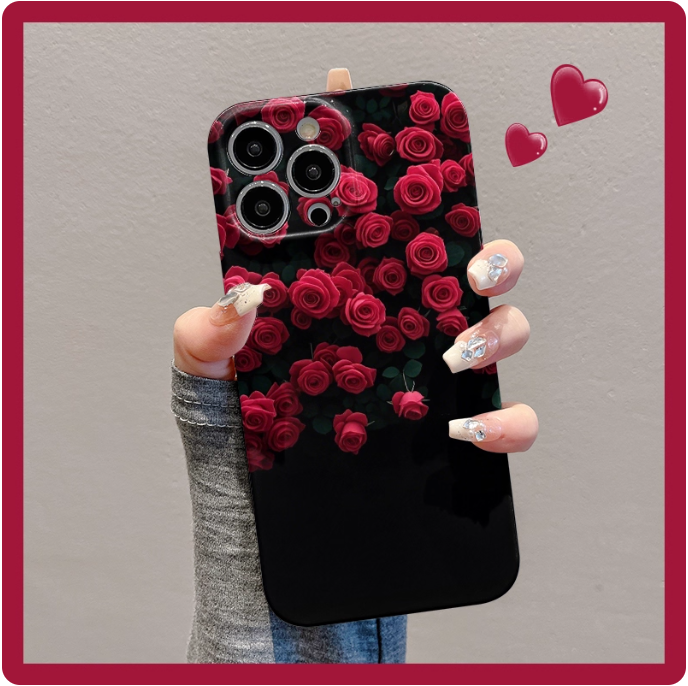 Coque de téléphone à motif de roses