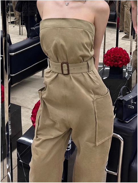 Combinaison bustier beige