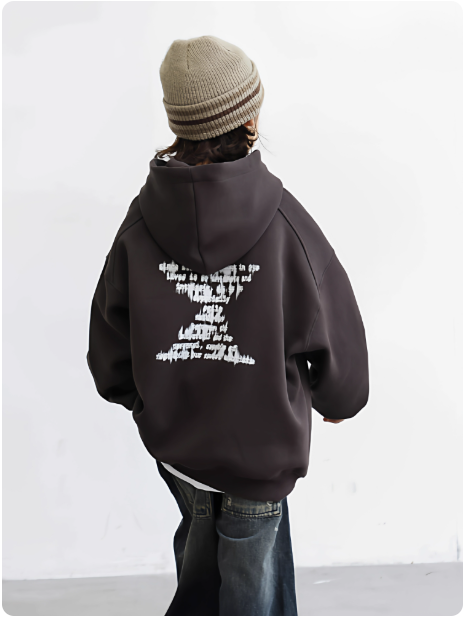 Sweat à capuche noir oversize