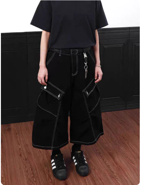 Short cargo large noir