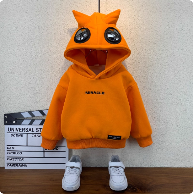 Sweat à capuche orange pour enfant