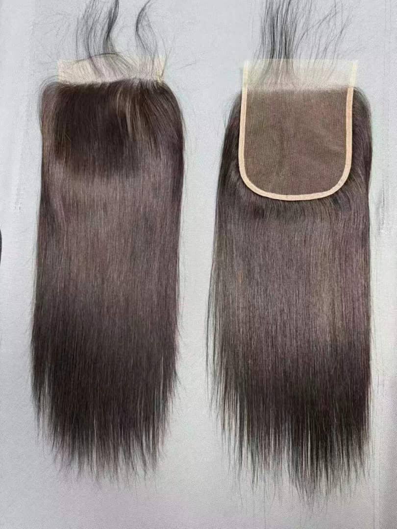 5*5 Bone Straight Closure Stock