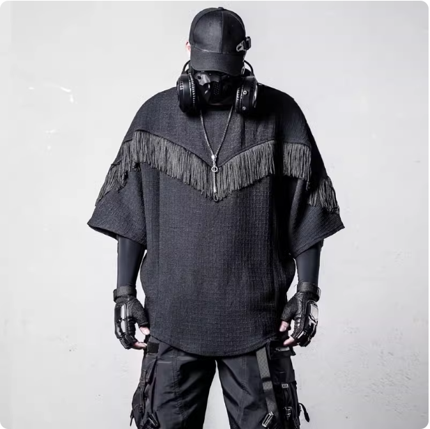 Sweat-shirt oversize à franges