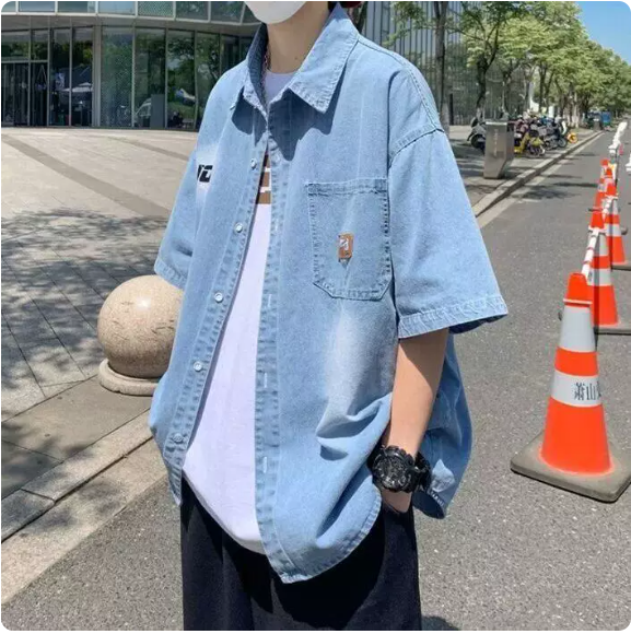 Chemise en jean décontractée