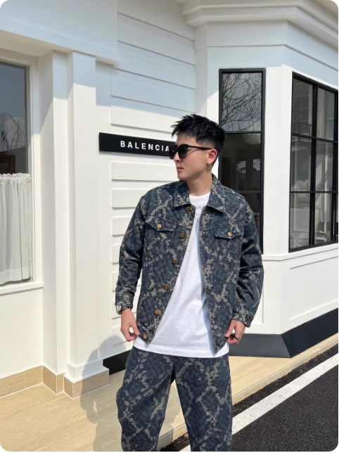 Ensemble veste et pantalon en denim