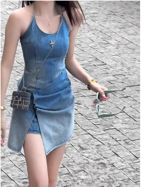 Robe en jean décontractée