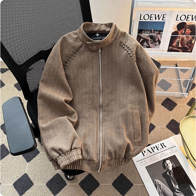 Veste marron en tissu