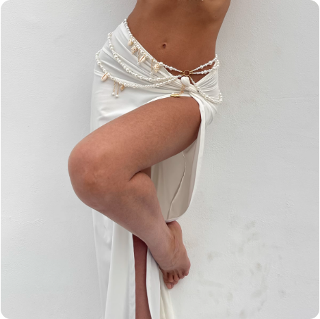 Jupe blanche asymétrique
