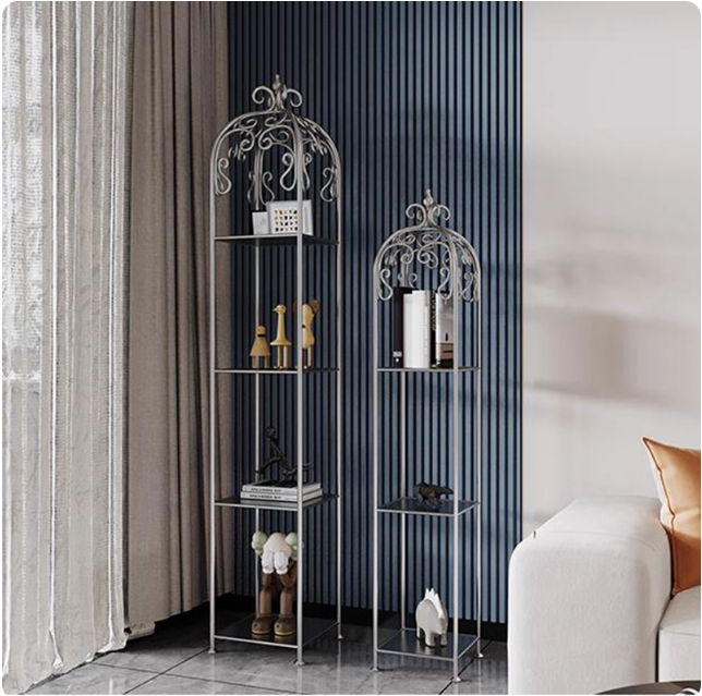 Étagère de décoration en métal