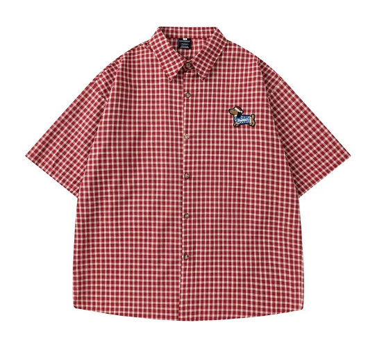 Chemise à carreaux rouge