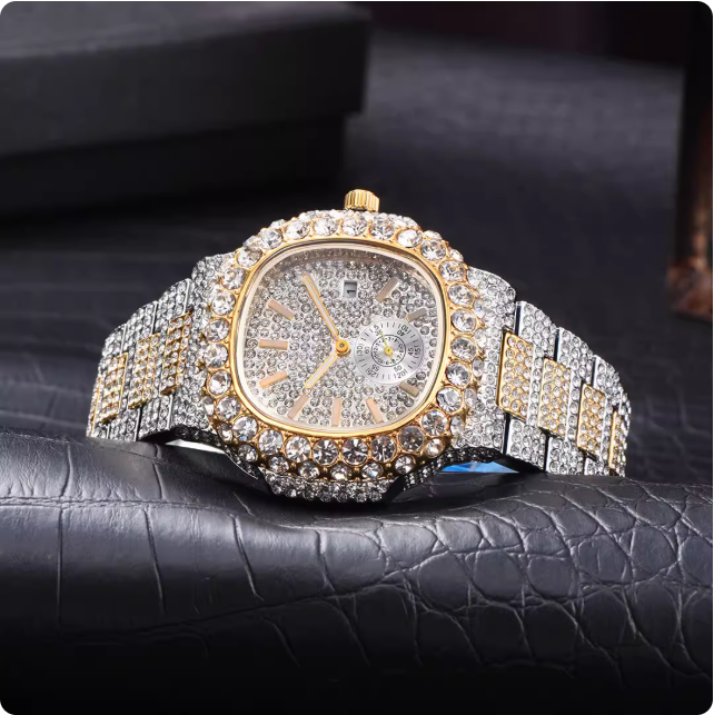 Montre de luxe en or et diamants