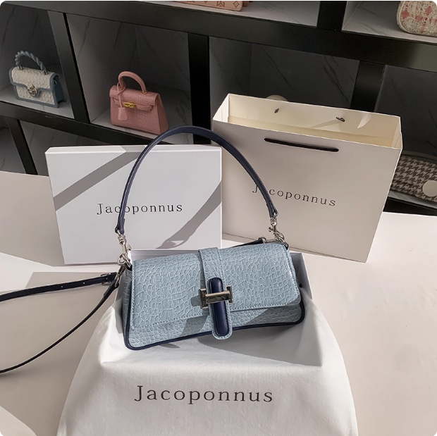 Sac à main Jacoponnus en cuir bleu