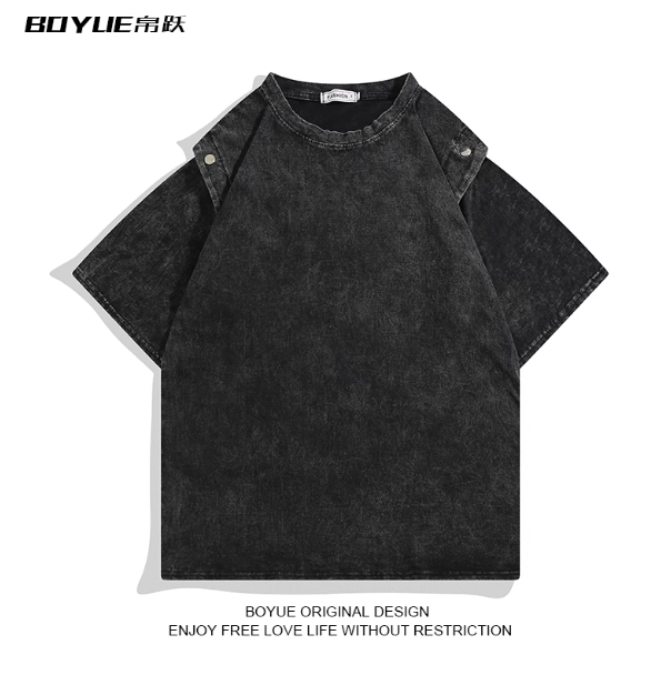 T-shirt en denim noir