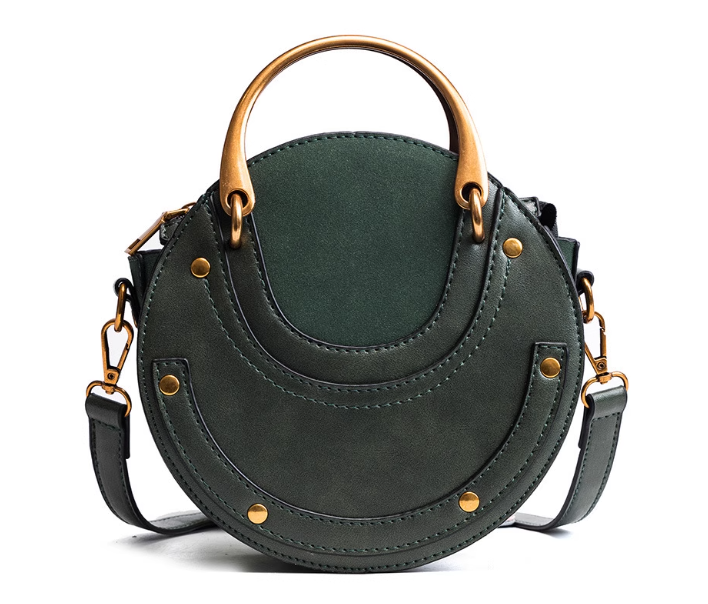 Sac à main rond en cuir