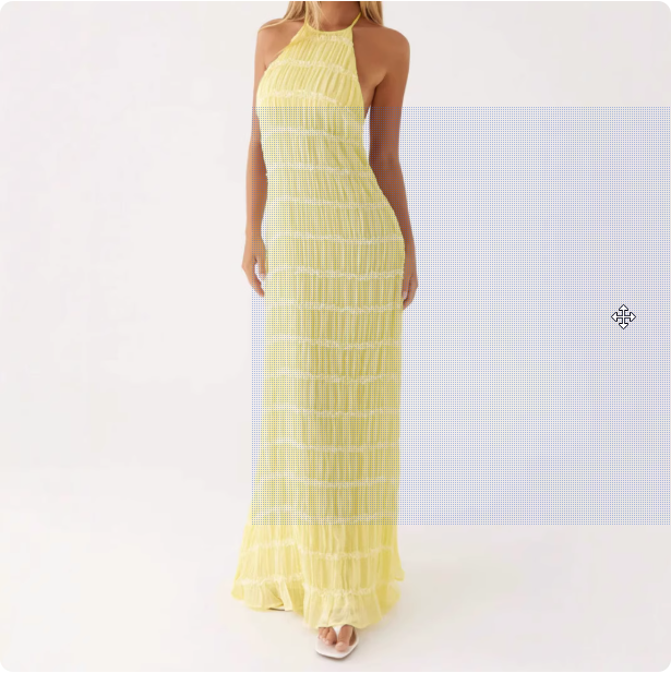 Robe longue jaune à col halter
