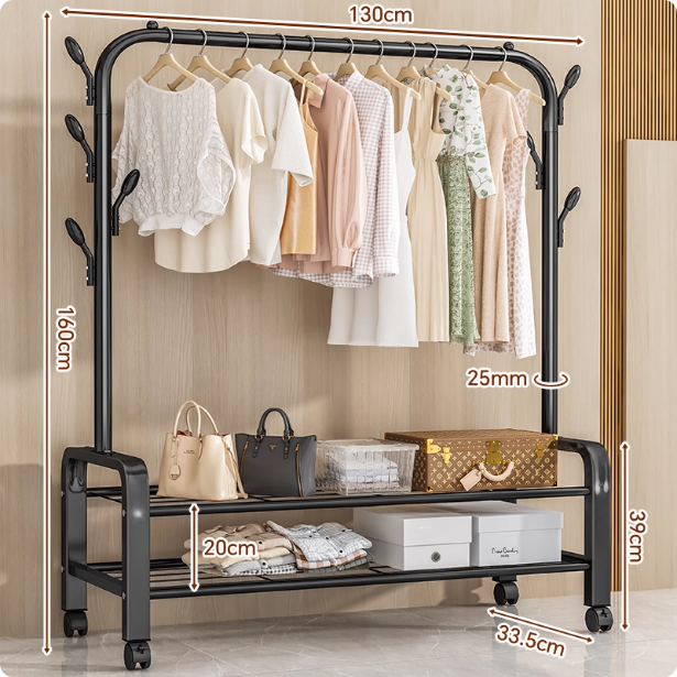 Portant de vêtements en métal