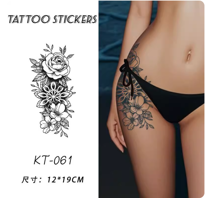 Autocollant tatouage floral