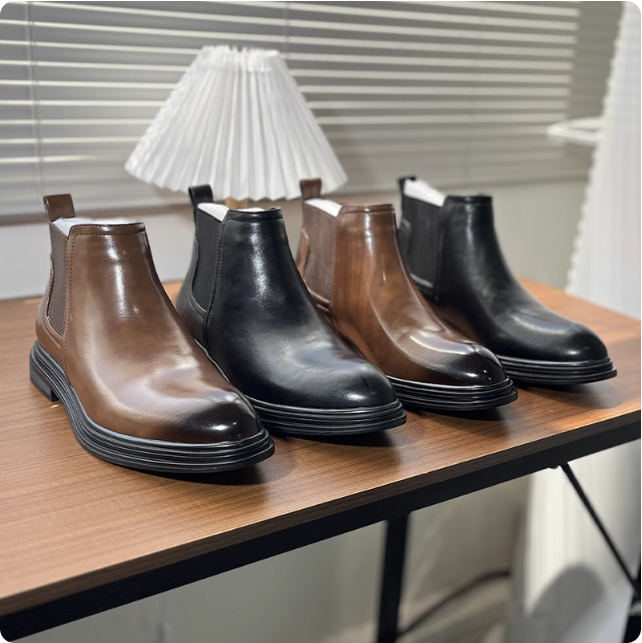 Bottines en cuir pour hommes