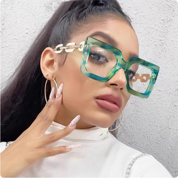 Lunettes fantaisie vertes