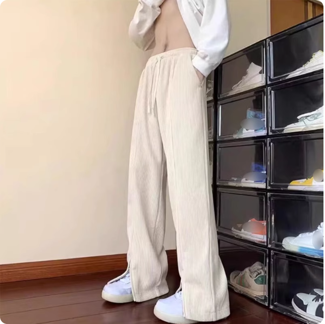 Pantalon ample en velours côtelé