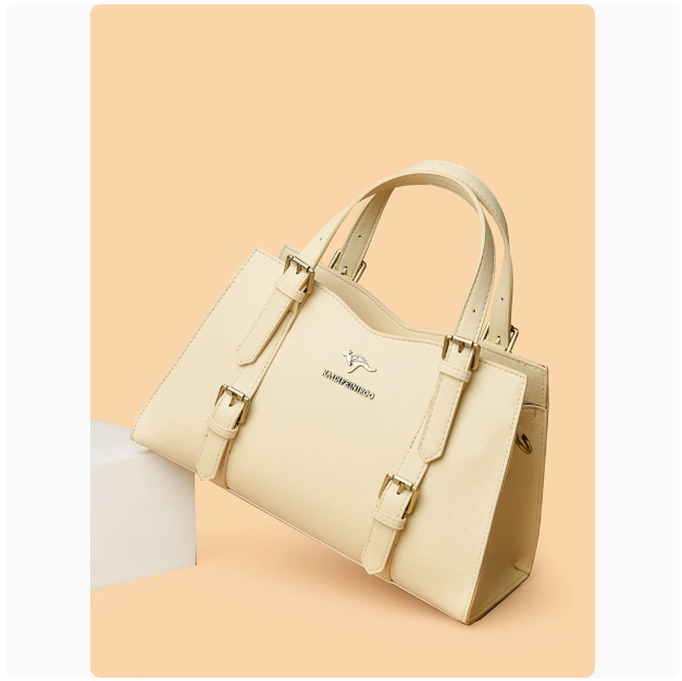 Sac à main en cuir beige