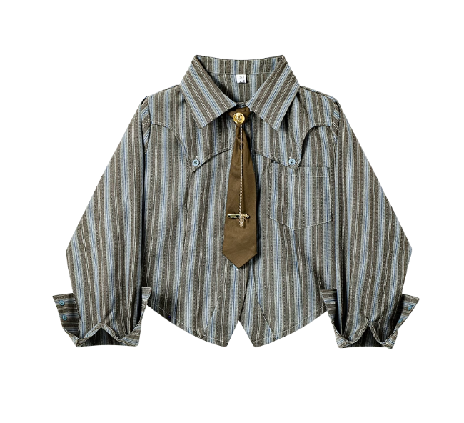 Chemise vintage à rayures pour enfant