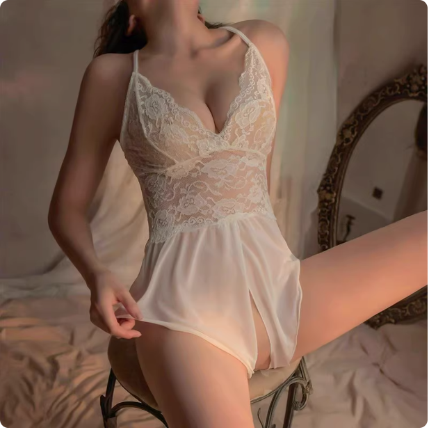 Body en dentelle ivoire