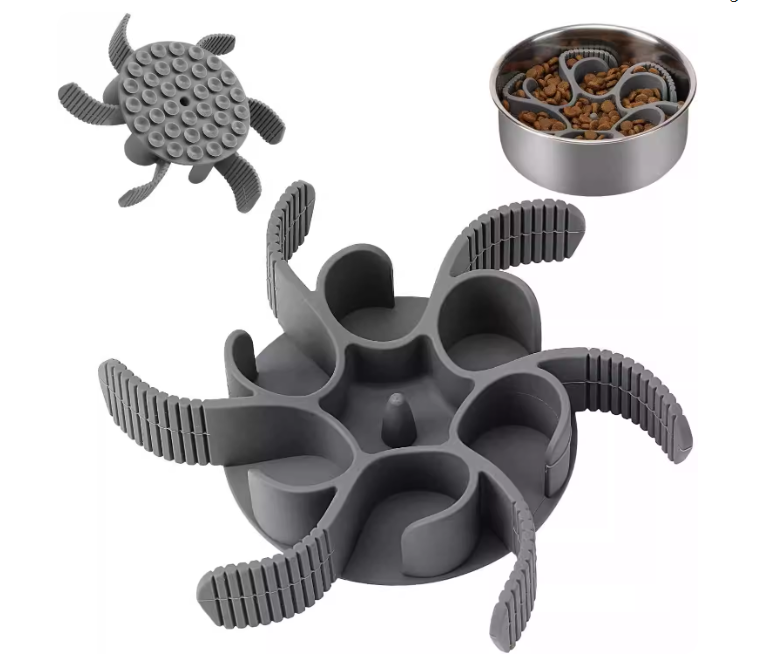 Tapis d'alimentation en silicone anti-glouton pour chien