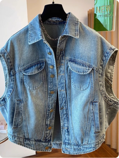 Veste en jean sans manches