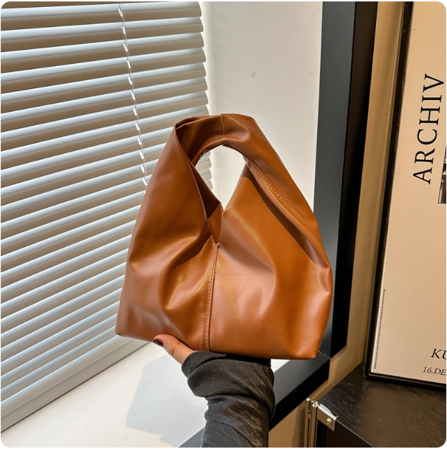 Sac à main en cuir marron