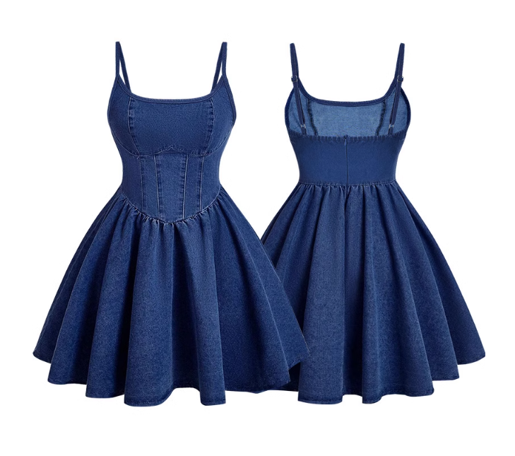 Robe en jean courte