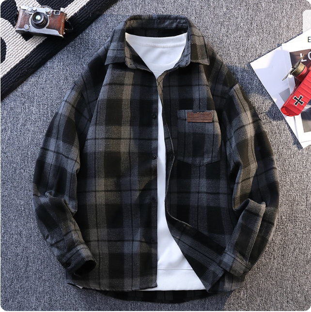 Chemise à carreaux pour homme