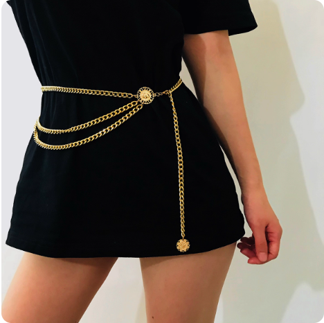 Ceinture chaîne dorée