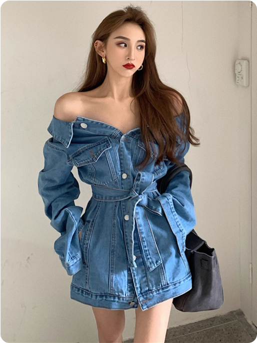 Robe-chemise en jean
