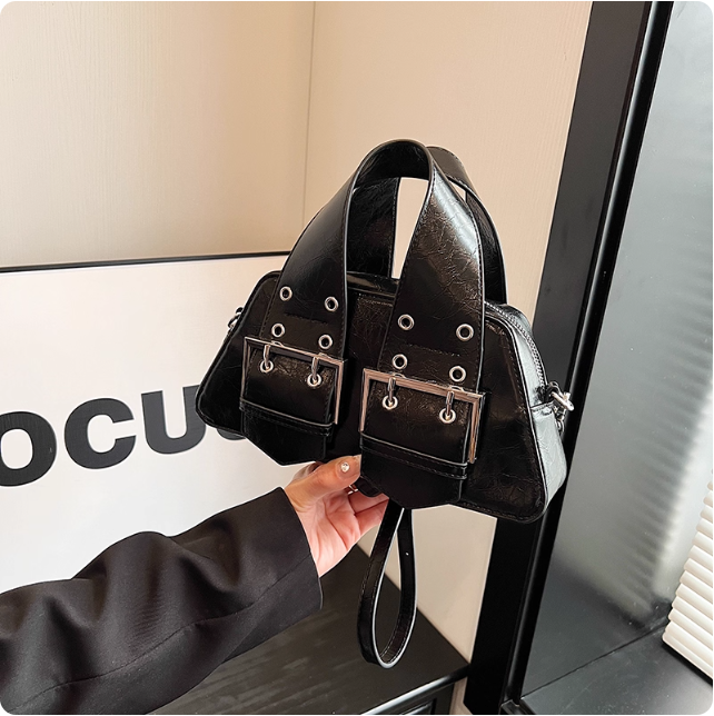 Sac à main géométrique noir