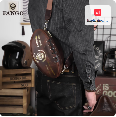 Sac à bandoulière ballon de football vintage