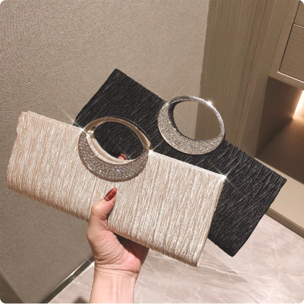 Pochette élégante à poignée circulaire