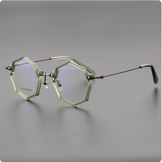 Lunettes octogonales en titane
