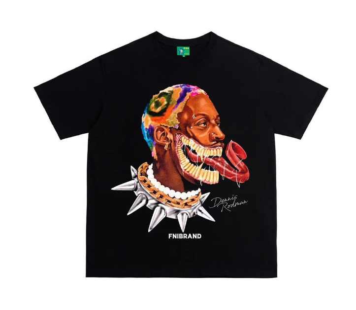 T-shirt FNIBRAND à imprimé artistique